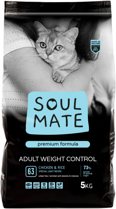 מזון יבש לחתולים ביתיים/מופחת שומן – עשיר בעוף